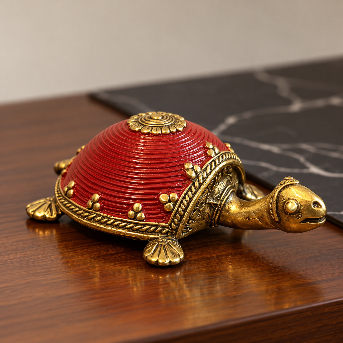Red Mini Turtle – Dhokra Art