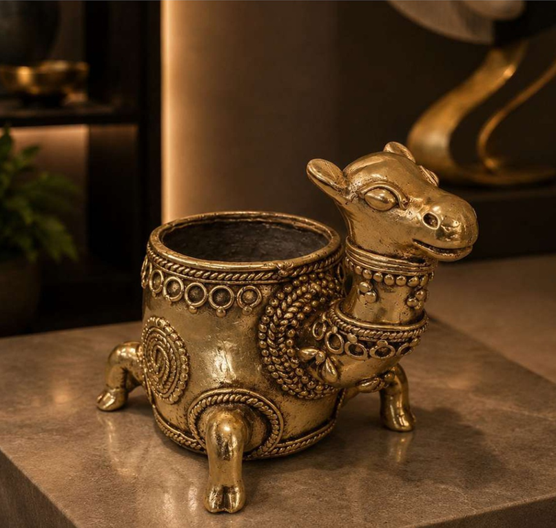 Camel Candle Stand – Dhokra Art