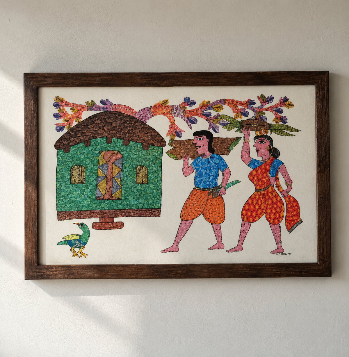 Village Scene – Tribal Gond Art