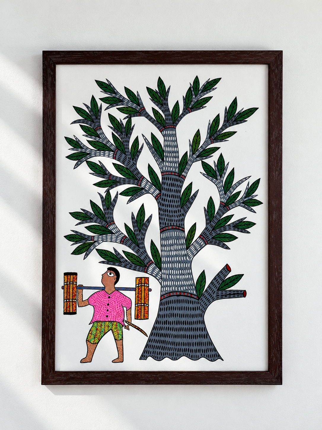 Tribal Village Scene – Tribal Gond Art