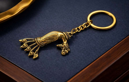 Peacock Keychain – Dhokra Art