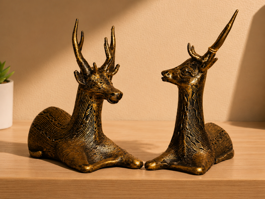 Sitting Deer – Dhokra Art