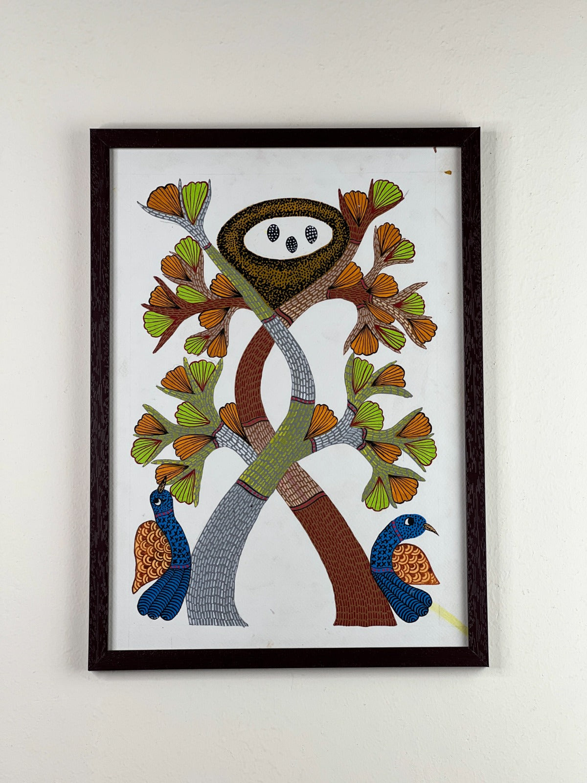 Birds Nest on Tree – Tribal Gond Art