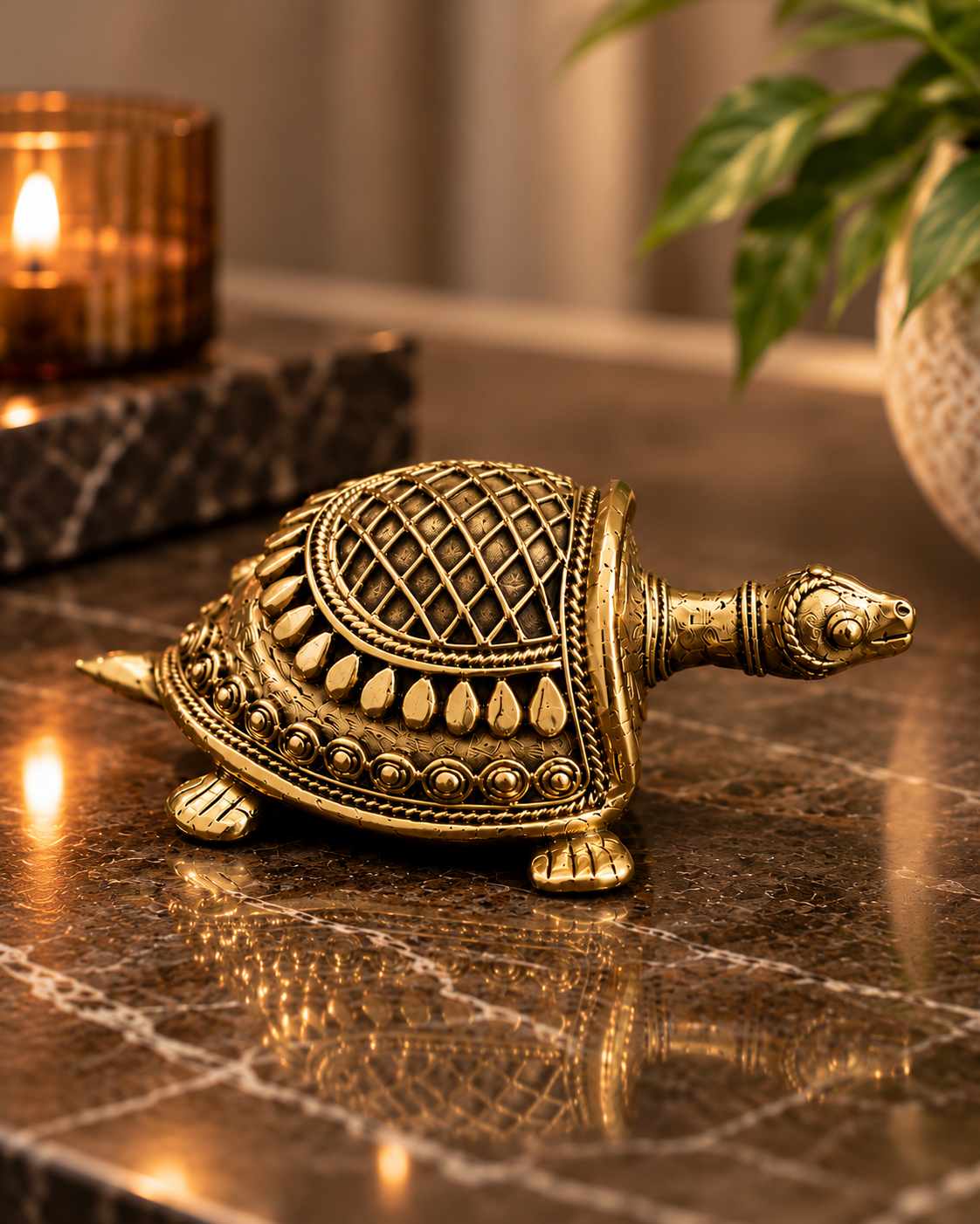 Designed Tortoise – Dhokra Art