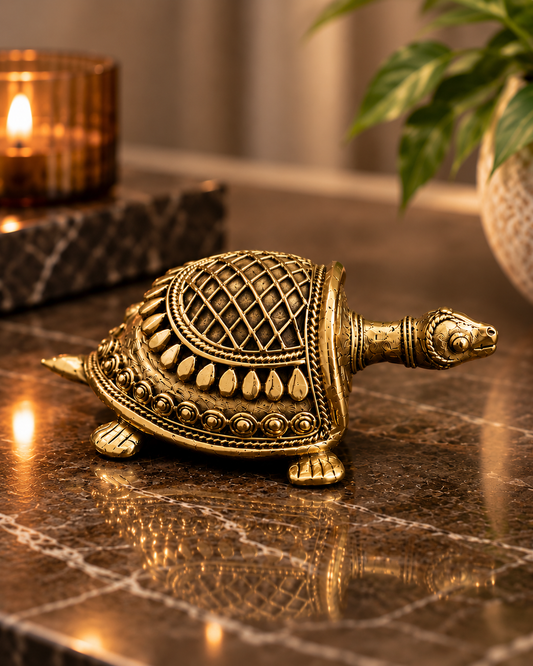 Designed Tortoise – Dhokra Art