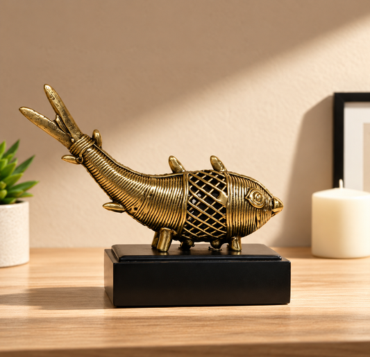 Fish With Base – Dhokra Art